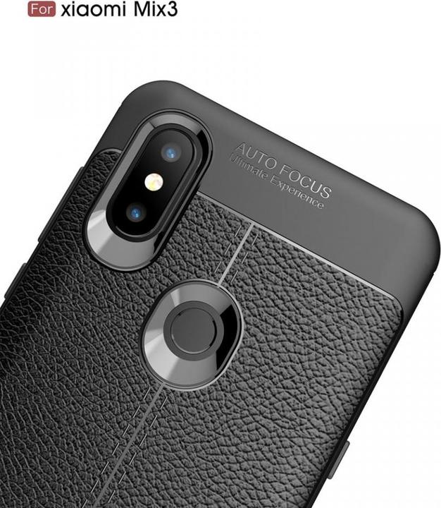 Actual product image Screenguard Xiaomi Mi Mix 3 Sleeve Leather Design TPU Cover (Mi Mix 3)