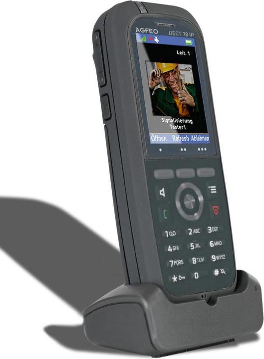 Produktbild Agfeo DECT 78 IP - IP-Telefon - Grau - Kabelloses Mobilteil - Tisch/Bank - IP65 - 249