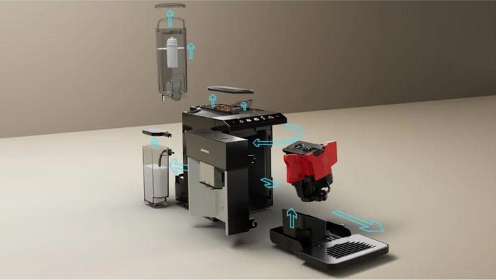 Produktbild Siemens Kaffeevollautomat, EQ500 integral, Daylight silver, Klavierlack schwarz, TQ513D01 (CH-Stecker)