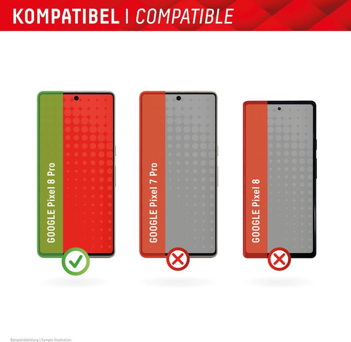 Actual product image Displex Real Glass, 2D Panzerglas + Handyhülle (1 Piece, Google Pixel 8 Pro)