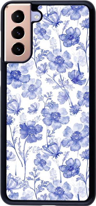Produktbild PhoneLook Hülle Spring 23 watercolor blue flowers (Samsung Galaxy S21+ 5G)