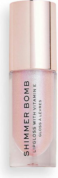 Makeup Revolution Shimmer Bomb Lip Gloss with Vitamin E Shine 4.6ml (Sparkle Pink)