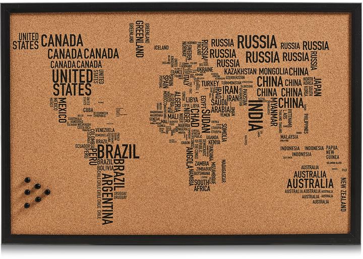 Lettere dal mondo (Bacheca, Mappamondo, 60 x 40 cm)