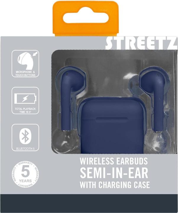 Produktbild Streetz TWS - Semi-in-Ear Earbuds (keine Geräuschunterdrückung, 18 h, Kabellos)