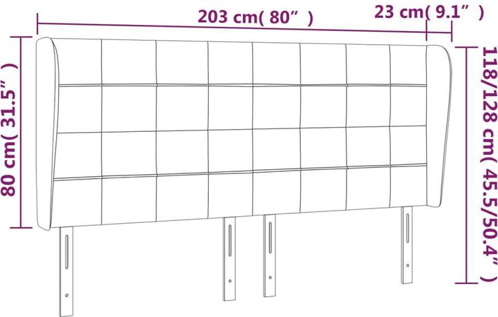 Produktbild VidaXL Kataleya (203 x 23 x 128 cm)