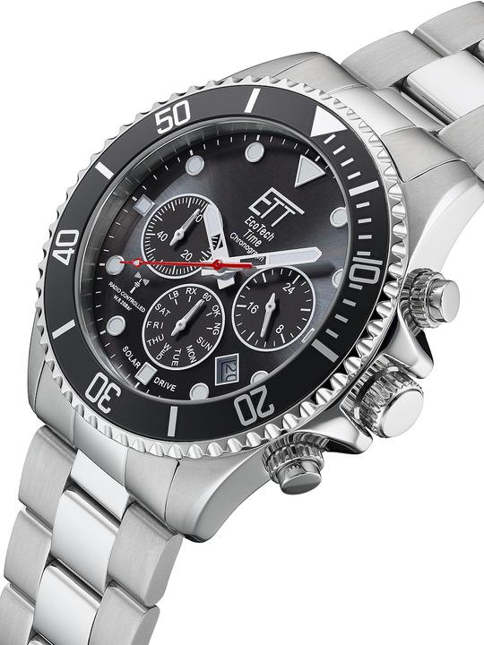 Produktbild ETT EGS-11607-25M (Uhr mit Schmuckstein, Chronograph, Gangreserveanzeige, Lünette drehbar links, Funkuhr, 44 mm)