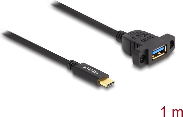 Delock SuperSpeed USB 10 Gbps 1m zum Einbau schwar (1 m, USB 3.2 Gen 2)