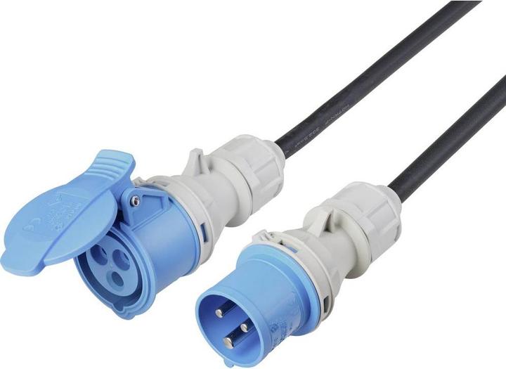 Produktbild Sygonix SY-5244052 Strom Verlängerungskabel 16 A Schwarz 10 m witterungsbeständ (10 m, CEE)