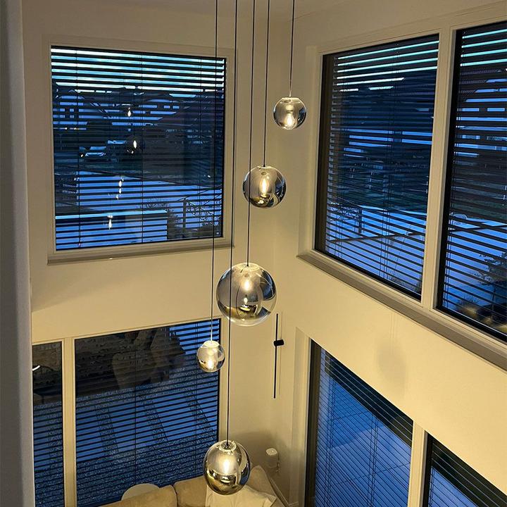 Image du produit s.luce Orb Boule de verre Lampe de galerie 5m de suspension (E27)