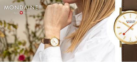 Actual product image Mondaine Evo2 Gold 30 (Analogue wristwatch, 30 mm)