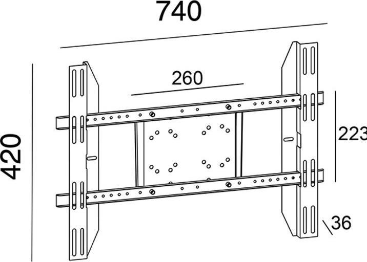 Actual product image Multibrackets Bracket to monitor stand, black, max 40kg