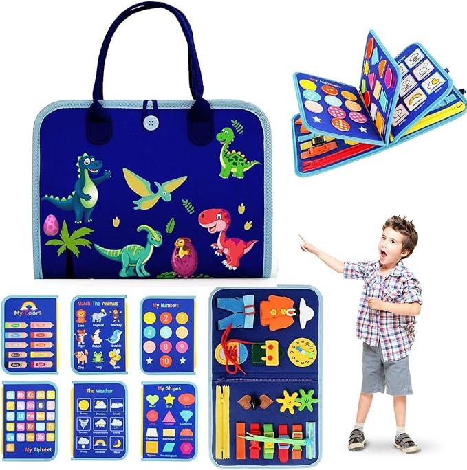 Actual product image Activity Board Busyboard 7 In 1, Preschool Learning Activities Toy with Life Skill,, Busy Board