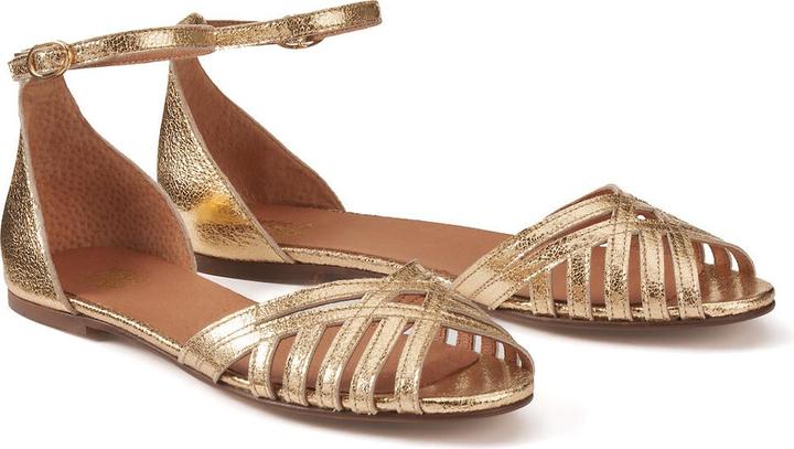 Actual product image La Redoute Collections Leather sandals with ankle strap (41)