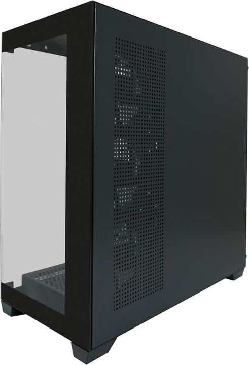 Actual product image LC-Power Housing MidiTower 715B black USB3.2/Audio,without power supply,SEAMLESS X (mATX, Mini-ITX, ATX)