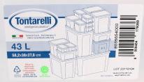Immagine prodotto Tontarelli Contenitore da 43 litri con coperchio combinato (59 x 39 x 28 cm, 43 l)