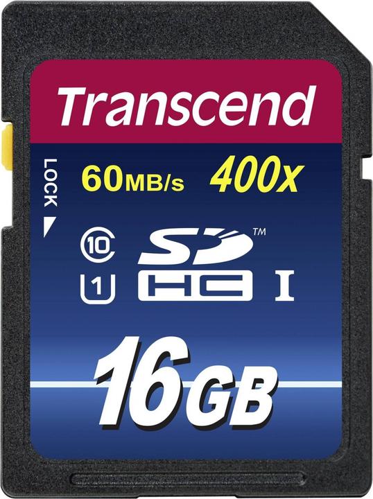 Actual product image Transcend Premium 400x (16 GB, SDHC, U1, UHS-I)