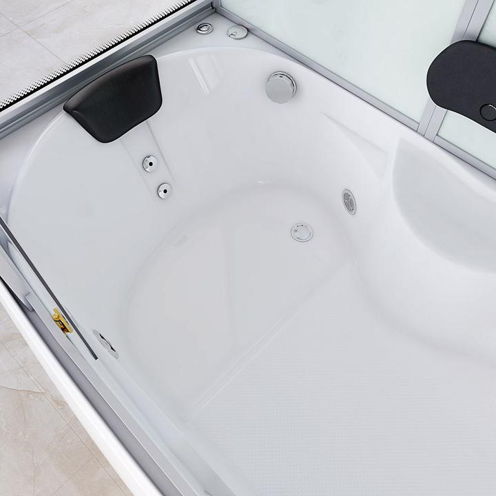 Immagine prodotto Home Deluxe Doccia a vapore con funzione idromassaggio e illuminazione LED YARU WHITE - 170x90x220 cm
