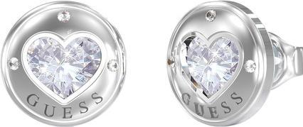 Guess Rolling Hearts Romantic Steel Earrings JUBE03349JWRHT (Kubische Zirkonie, Stahl)