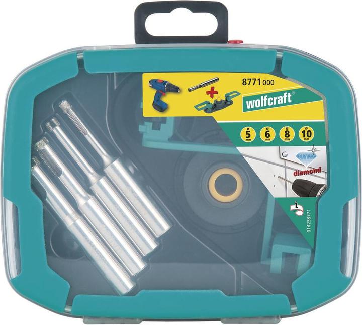 Produktbild wolfcraft Bohrkronen-Set, diamantbestreut „Ceramic“, Ø 5–10 mm, 5-tlg. (10 mm)