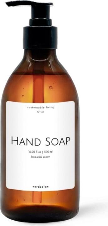 Image du produit Nordesign Savon à main arôme lavande 500ml, étiquette blanche (Savon liquide, 500 ml)