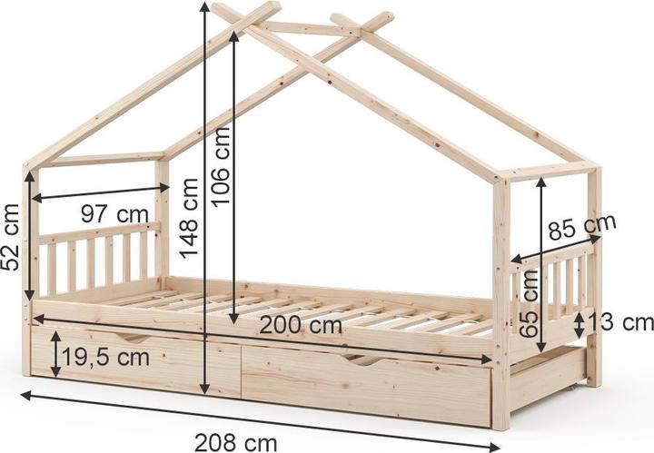 Immagine prodotto VitaliSpa Hausbett Design (90 x 200 cm)