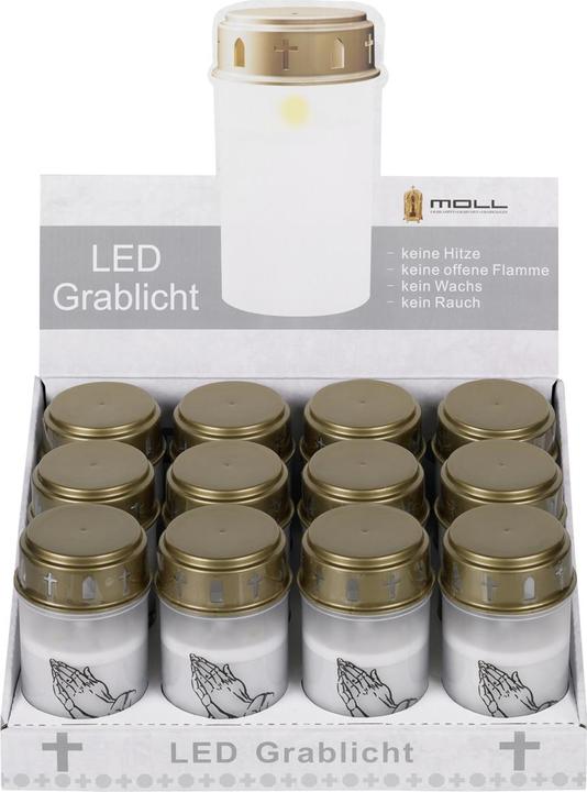 Produktbild Metallwarenfabrik Moll LED-Grablicht batteriebetrieben (nicht enthalten) weiss (1 x)
