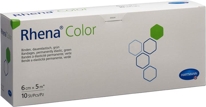 Rhena Color Elastische Binden 6cmx5m grün offen