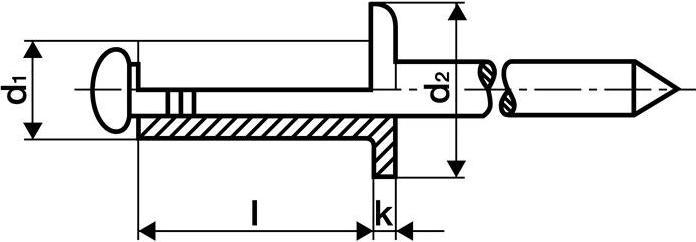 Image du produit Gesipa Rivet aveugle.6,0x18 F Alu (250)