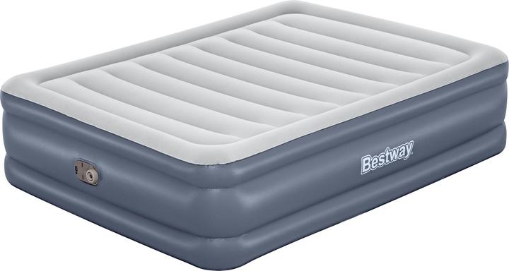 Bestway Lit gonflable matelas 2 places Tritech avec pompe électrique intégrée et revêtement antimicrobien 2