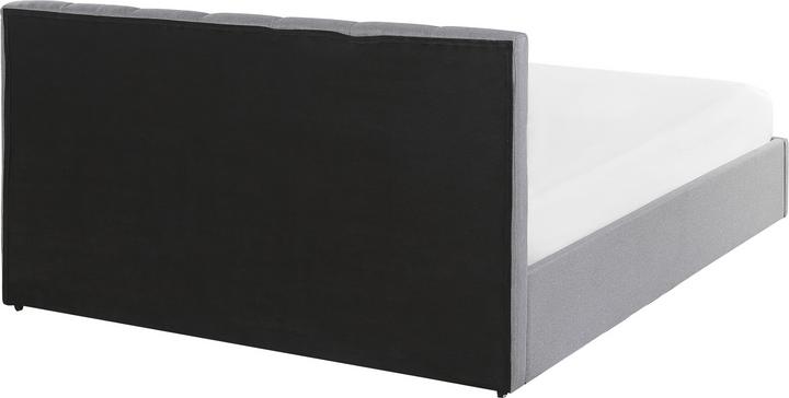 Actual product image Beliani Light grey upholstered bed with folding bed base 140 x 200 cm DREUX (140 x 200)