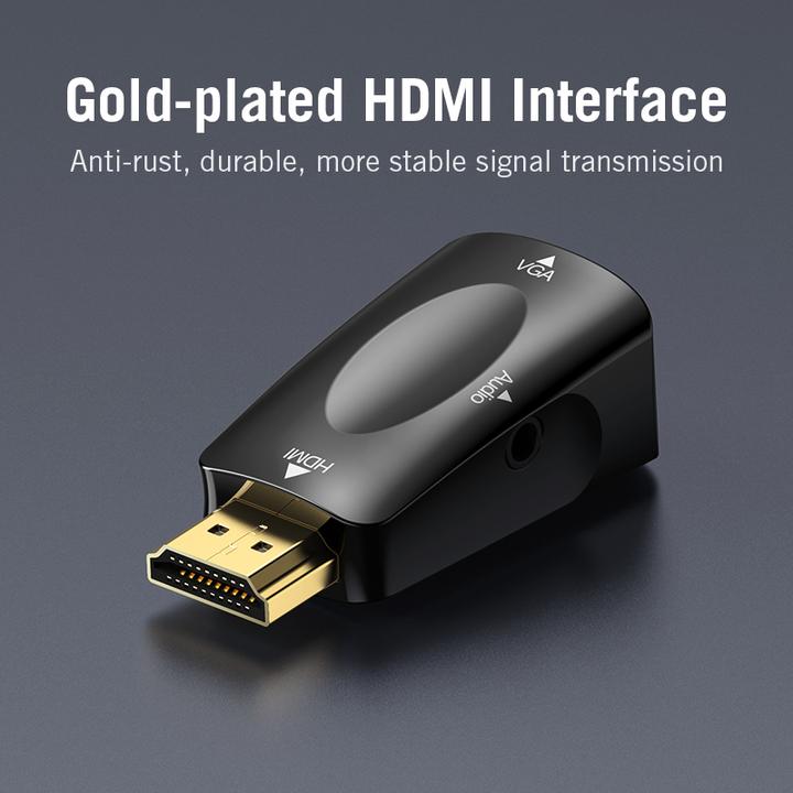 Produktbild Vention HDMI to VGA Adapter AIDB0 with 3.5mm Audio (Audio, HDMI, 14 cm)