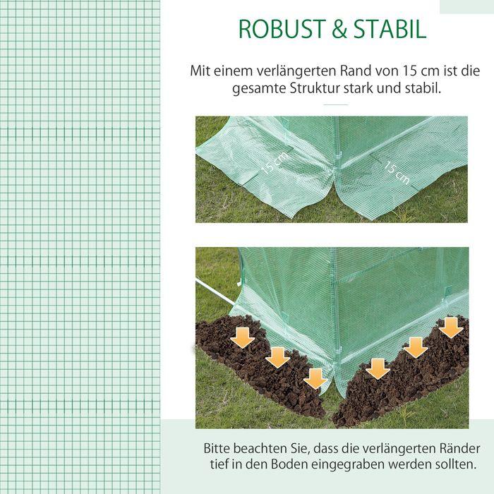 Produktbild Swisshandel24 Polyethylenfolie, 3x2x2m, Ersatzfolie mit 6 Fenster, für Gartentunnel, Gewächshaus, Folientunnel, Ge