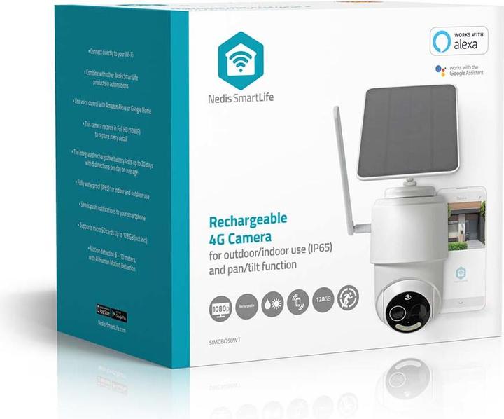 Image du produit Nedis Caméra extérieure SmartLife | 4G | Full HD 1080p | Pan tilt | IP65 | Cloud Storage (optional) / micr (1920 x 1080 Pixels)