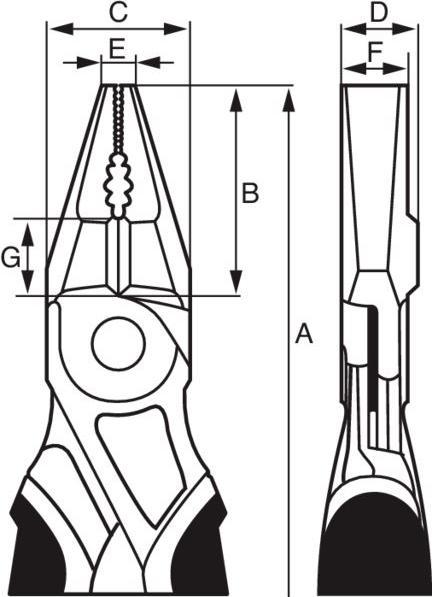 Image du produit Bahco Pince combinée renforcée, pince HD chromée 180 mm, (2630GC-180IP) (180 mm)