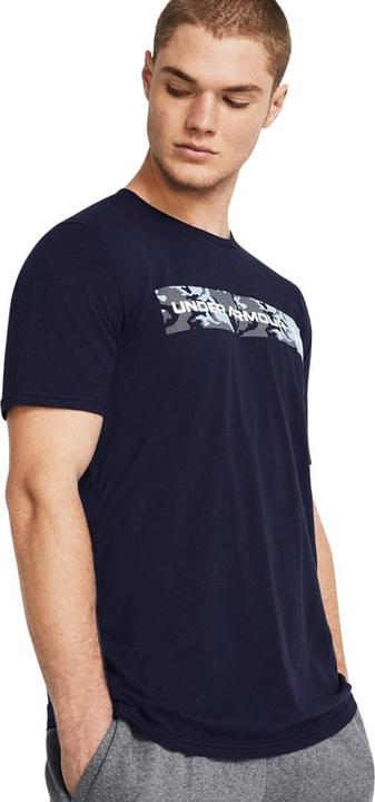 Under Armour Camo Chest Stripe Herren T-Shirt Marineblau 1376830 410 XL (XL)