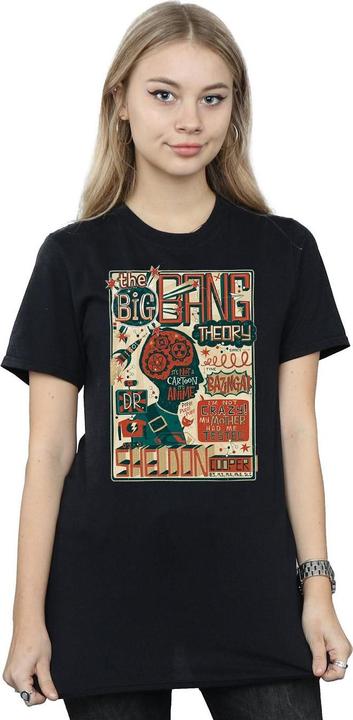 Image du produit Big Bang Theory Femme/Les femmes - T-shirt boyfriend en coton avec affiche infographique (S)