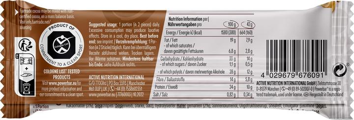 Immagine prodotto Powerbar Barretta Proteica+Vegana Cioccolato alle Arachidi 42 g (Cioccolato alle arachidi, 2 pz., 42 g)