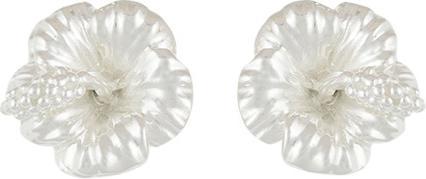 Image du produit Steinkult Boucles d'oreilles argentées "Hibiscus Fleur (Laiton sterling argenté)