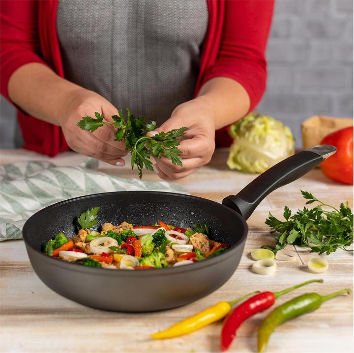 Immagine prodotto Kuhn Rikon Padella Gourmet Star alta 28cm (28 cm, Padella per friggere, Alluminio)