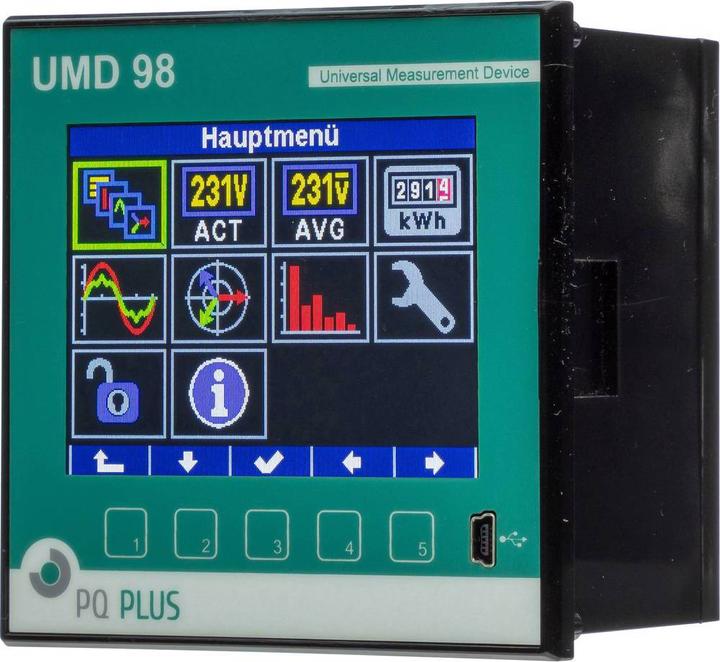 Produktbild PQ Plus Digitales Einbaumessgerät UMD 98RCM (UH: 230V / UM:400V)