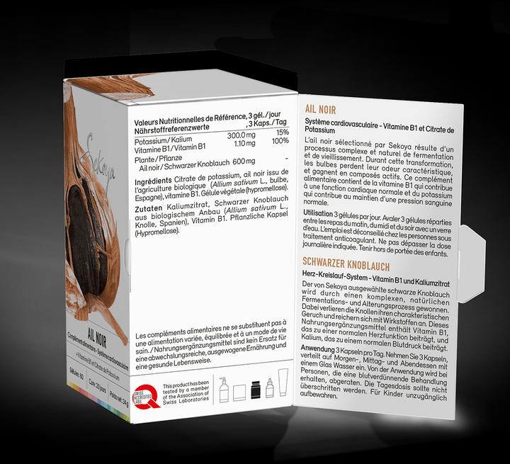 Actual product image Sekoya Black garlic | Support for high blood pressure (60 Piece, Capsules)