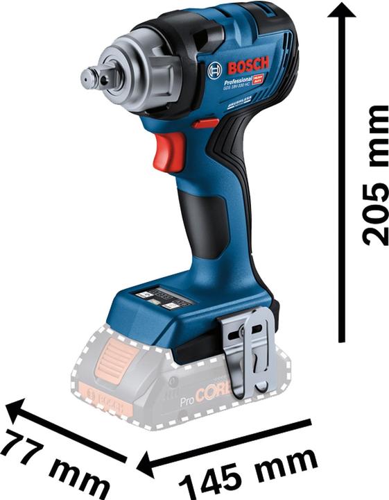 GDS 18V-330 HC PROFESSIONALE, 1 x modulo Bluetooth Low Energy GCY 42 Professional, 2x batteria ricaricabile ProCORE18V 4.0Ah, L-BOXX 136, Caricatore rapido GAL 18V-40 Professional
