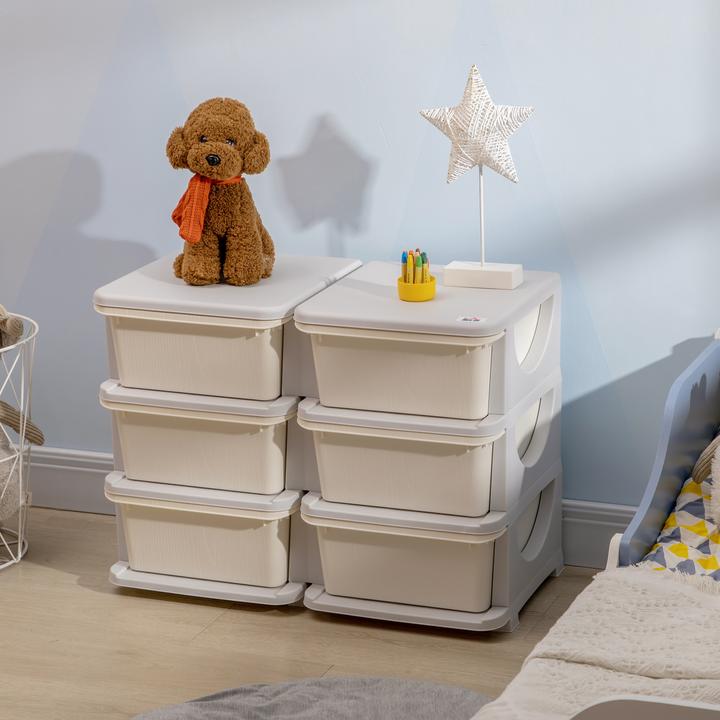 Produktbild Homcom Kinderschubladenschrank mit abgerundete Kanten