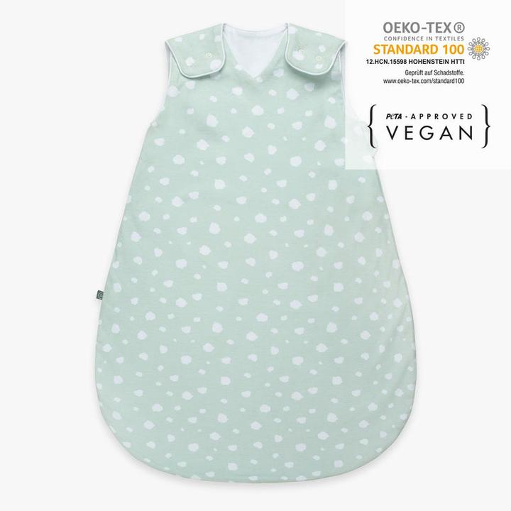 Produktbild Emma & noah Baby-Sommerschlafsack Punkte Mint 90 cm (90 cm, 1.0 TOG)