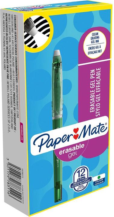 Produktbild Paper Mate PAPERMATE 1989241 radierbarer Kugelschreiber REPLAY Premium (M, grün) (Grün, 12 x)