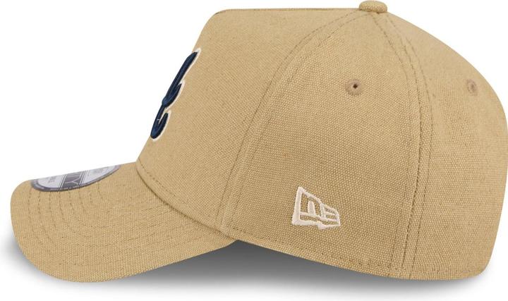 Produktbild New Era A-Frame Trucker Leinen Cap - Atlanta Braves beige (One Size)