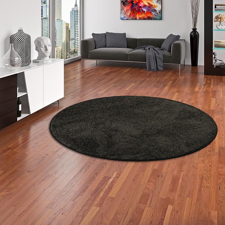 Produktbild Snapstyle Hochflor Velours Teppich Mona (Ø 100 cm)