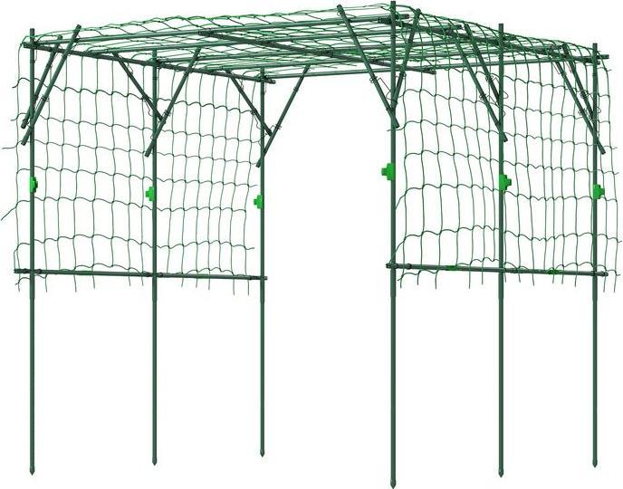 Produktbild Swisshandel24 Rankgitter aus Stahl rostfrei Rankhilfe 223x223x223 cm Grün (223 cm, 223 cm)