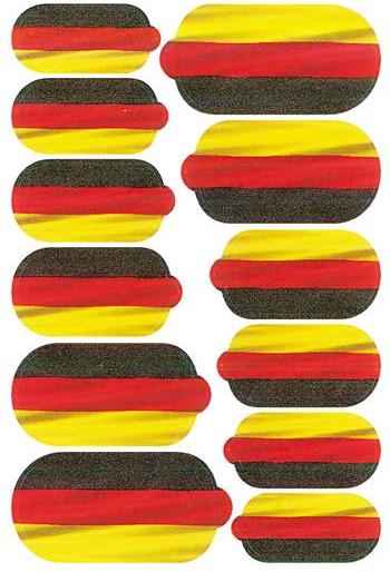 Actual product image You Nails Flag Germany (Nail decoration, Black, Red, Gold)