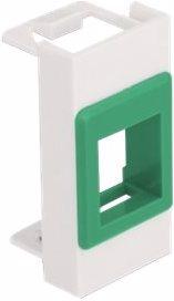 Produktbild Delock Easy 45 Modul Keystone Halterung 22,5 x 45 mm, weiss / grün
